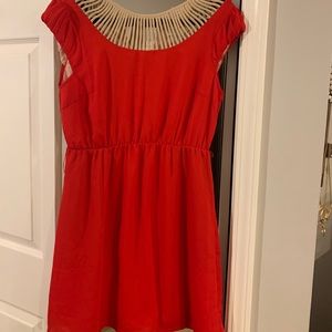 Red and Khaki Dress from Modcloth